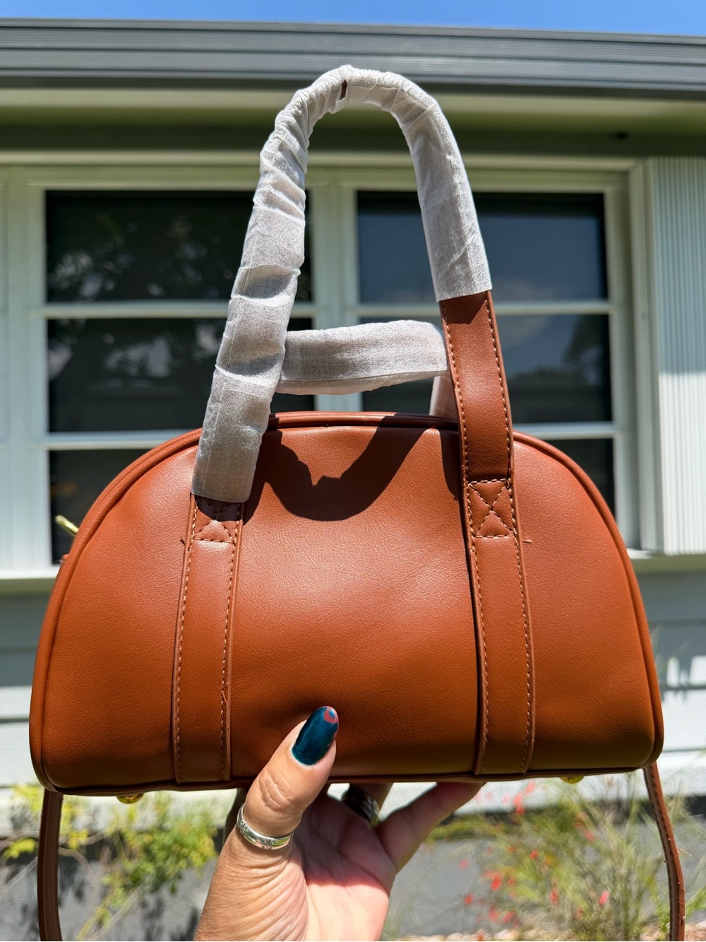 ALO Yoga Cognac Mini Dome Crossbody Bag - Picture 12 of 14